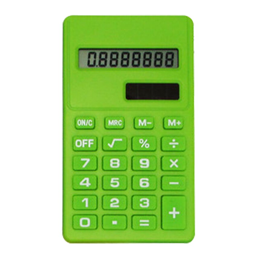 8-Digit Solar Coin Battery Silicone Button Calculator Standard Function Calculator Student Office Mini Portable Calculator