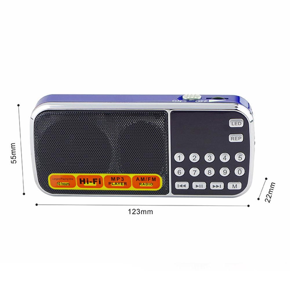 L -088 hi-fi mini speakers  mp3 audio players flashlight amplifier support fm radio micro sd tf card portable