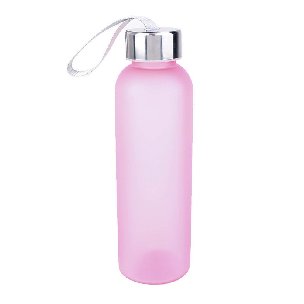 600Ml Outdoor Draagbare Camping Fietsen Reizen Drink Water Bottle Cup Waterkoker: Roze