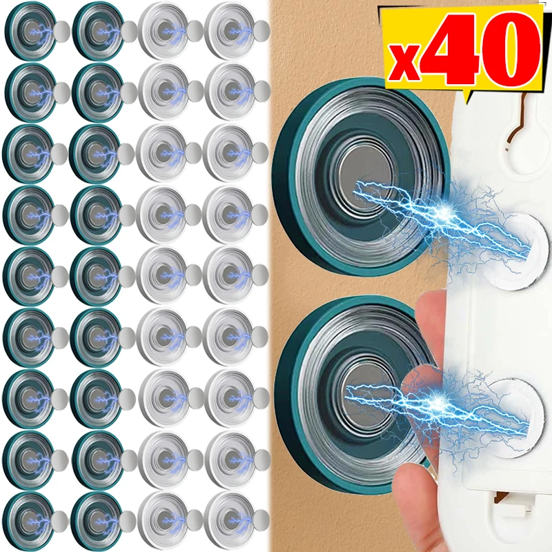 Sterke magnetiske kroker, magnetholder mot tap, oppbevaringskroker for fjernkontroll, veggmontert kjøleskapsklistremerke, krok til hjemmeorganisering