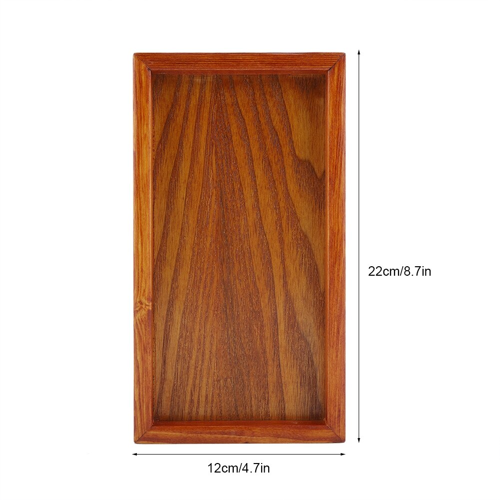Rectangle Wooden Tray Breakfast Food Dinner Dessert Tea Tray Plate Storage Family Kitchen Accessories Organizer