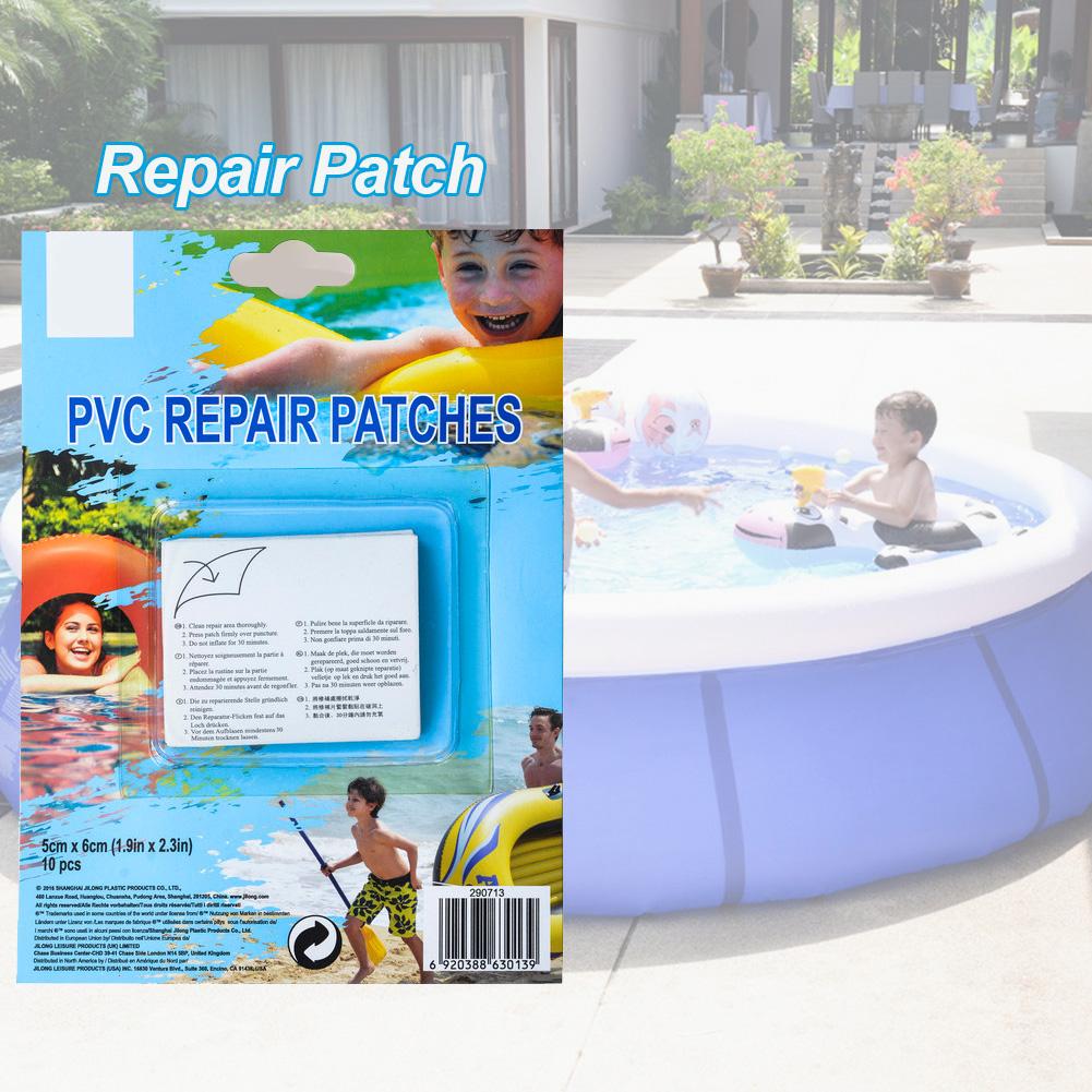 Parche adhesivo de reparación especial para piscina, parche adhesivo de reparación para barcos inflables de PVC, accesorios para piscinas, 10 Uds.
