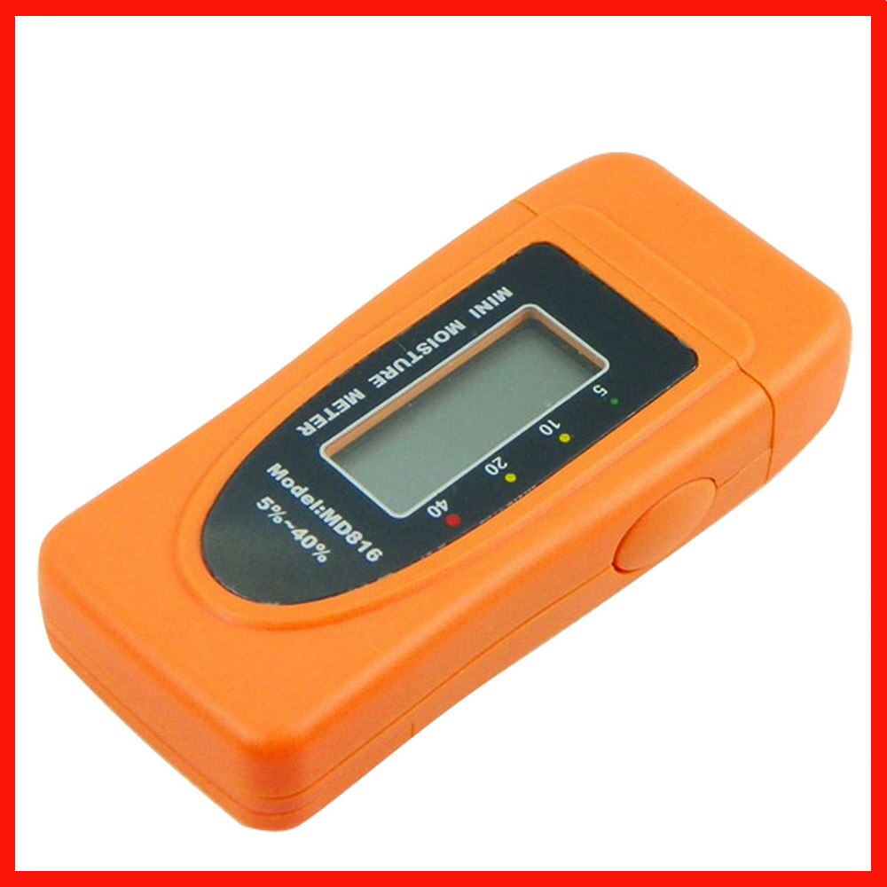 Wood Bamboo Cotton Paper Digital Moisture Meter Tester Timber Damp Detector LCD High Precision MD816