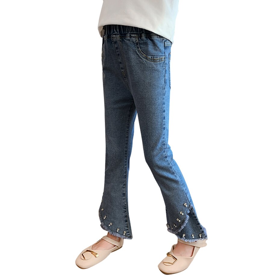 Jean pour fille perles jean enfant fille déchiré jean enfant pour fille Style décontracté vêtement enfant 6 8 10 12 14