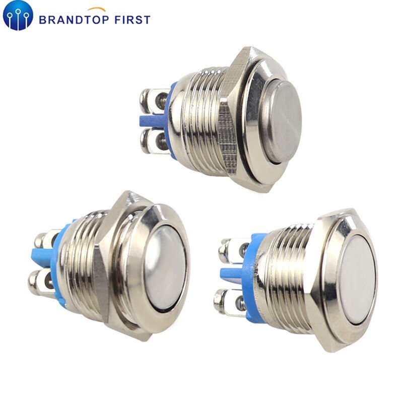 16mm/19mm/22mm Metal Push Button Switch Starter Momentary Waterproof IP65 Doorbell Bell Horn Car Auto Engine PC Power Start