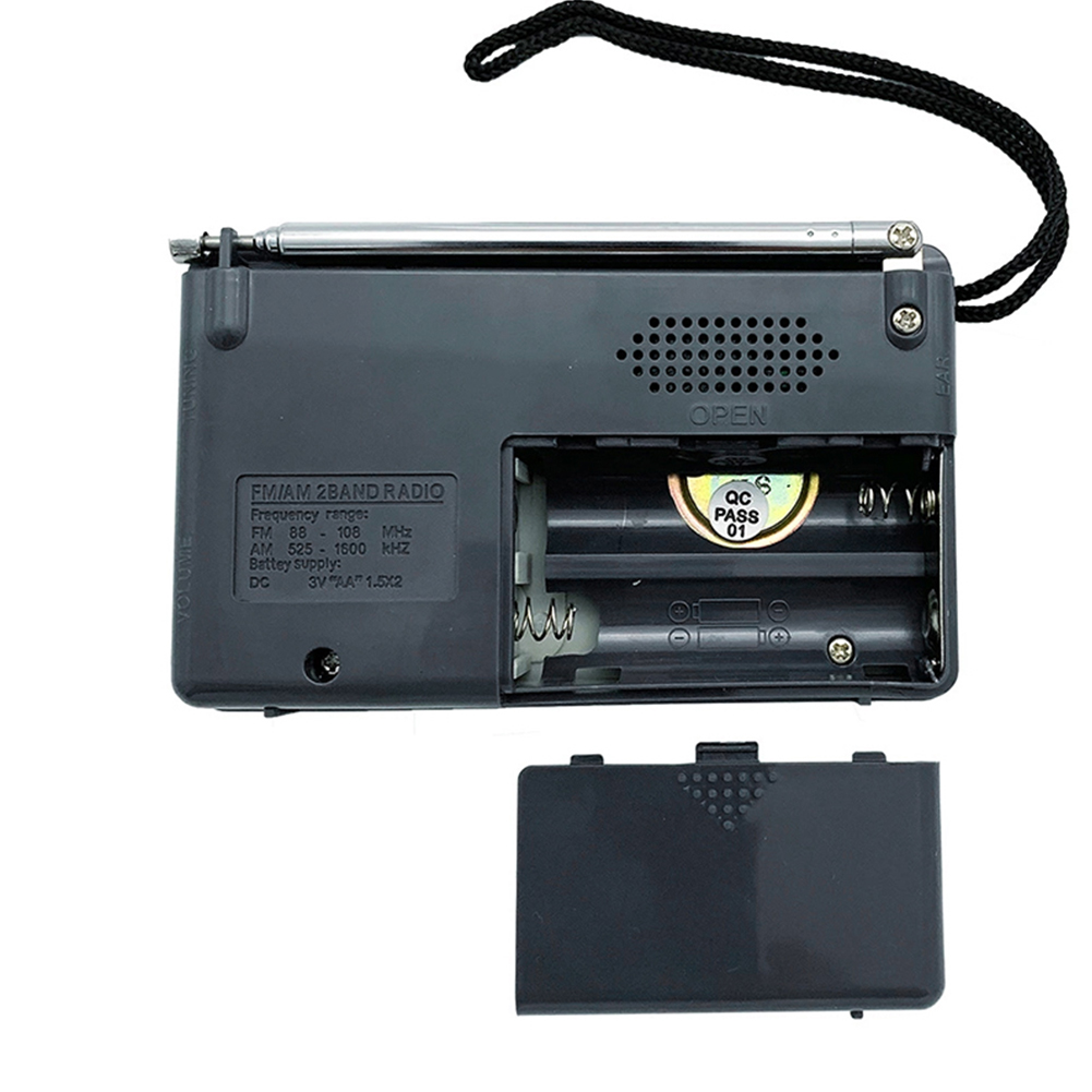 Fm/Am Radio Dual Band Draagbare Weerradio Batterijgevoede Muziekspeler 3.5Mm Jack Ingebouwde Luidspreker Met Telescopische Antenne
