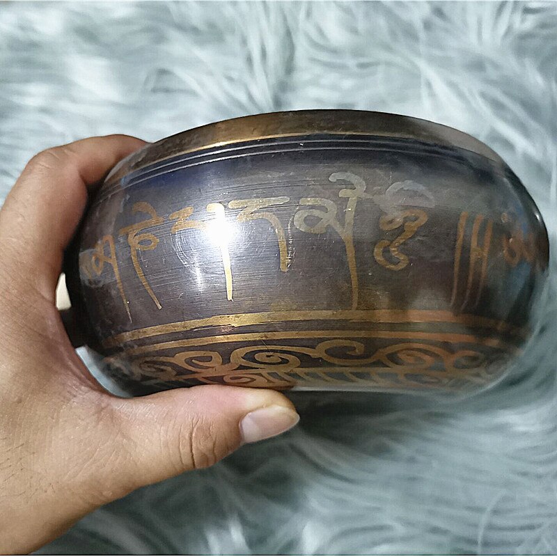 Nepal handgemachte Tibet Buddha Klang schüssel Yoga Meditation Singen Schüssel Durcheinander Glockenspiel Handwerk musik therapie Tibetische Klangschalen