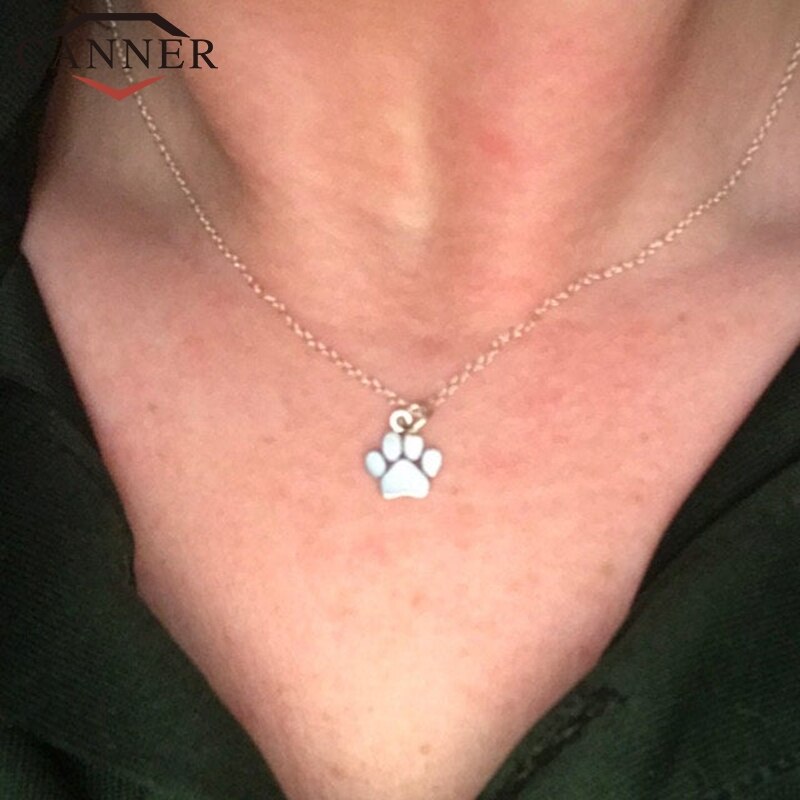 925 sterlina d'argento carino gatto artiglio Pendente Della Collana Delle Donne Semplice colore Argento Catene Della Collana Del Partito/Regalo Di Compleanno Dropshipping
