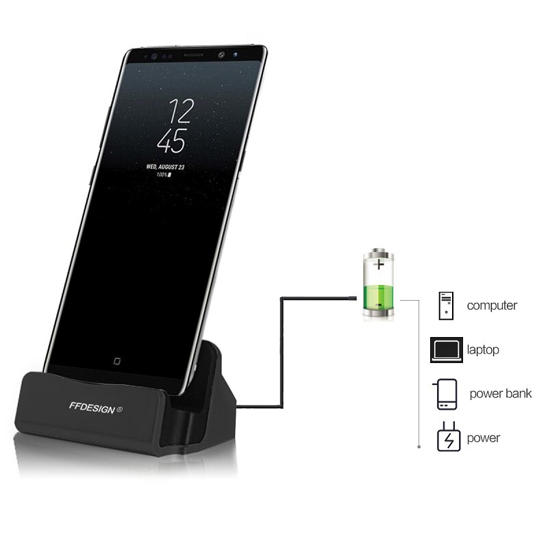 Android Charger USB Type C Charging Dock Station Base Cradle Charger for Samsung Galaxy A70 A50 A40 A40s A30 A20e A20 A10 A60