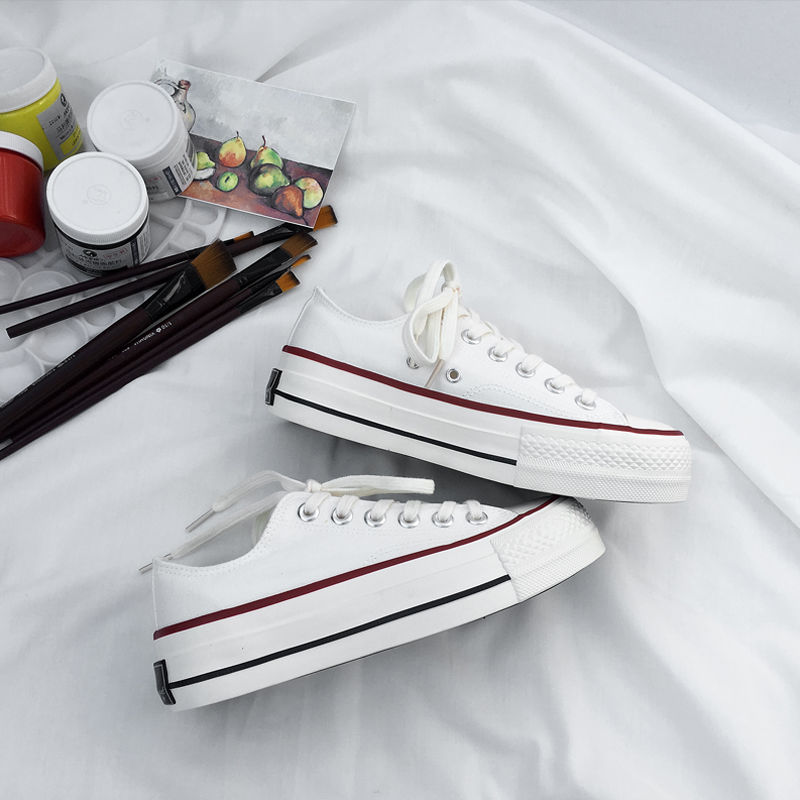 Spring/Autumn ladies platform canvas shoes women shoes sneakers Lace-Up Solid zapatillas mujer B-20