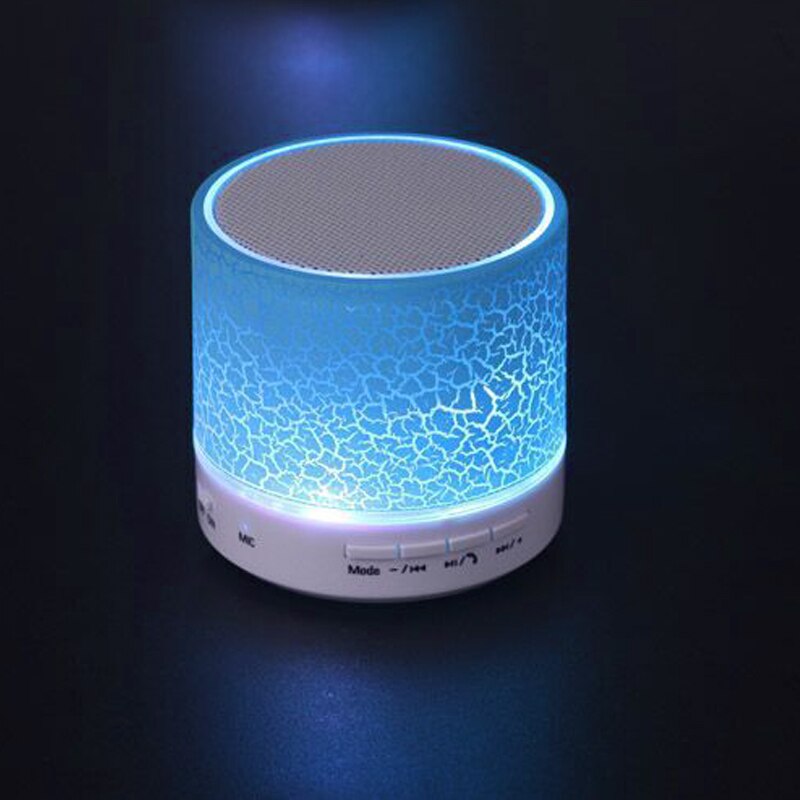 Mini Draadloze Bluetooth Speaker LED Light Subwoofer Bluetooth Ondersteuning U Disk TF Card FM Radio Voice Aanwijzingen Handsfree Speaker