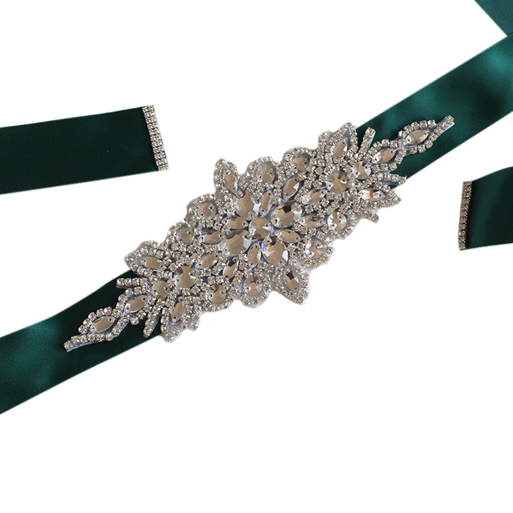 Ceinture femme cristal mariage ceintures Satin strass robe de mariée ceinture accessoires de mariage ruban de mariée ceinture ceinture: NO.7