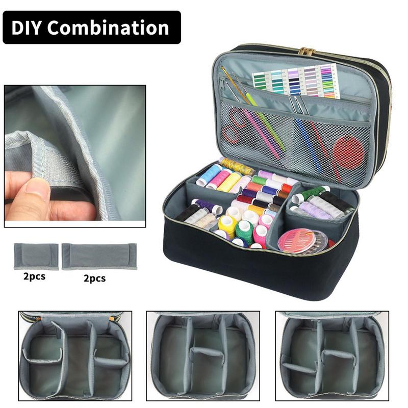 Organizzatore di stoccaggio per cucito Organizzatore di accessori per cucito di grandi dimensioni Scatola di immagazzinaggio per accessori per cucire per aghi per filo, spille, bottoni