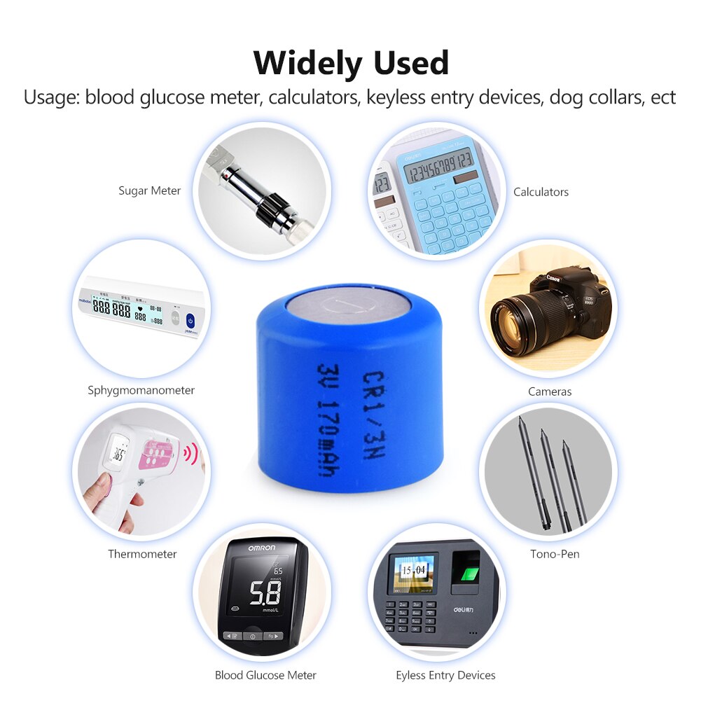 12PCS/lot CR1/3N DL1/3N 3V primary DL1/3N Lithium battery 2L76 CR1/3 1/3N CR13N CR13 for Camera Locator Button Li-ion batteries