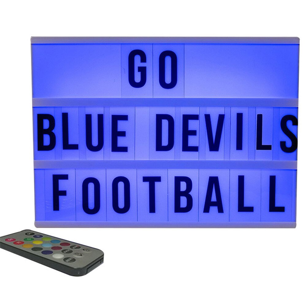 De Mini Kleur Veranderende Lightbox Met Letters Symbool Kaarten Decoratie Lamp Bericht Board Lightbox Usb Powered Voor Indoor Outdoor: Sky Blue