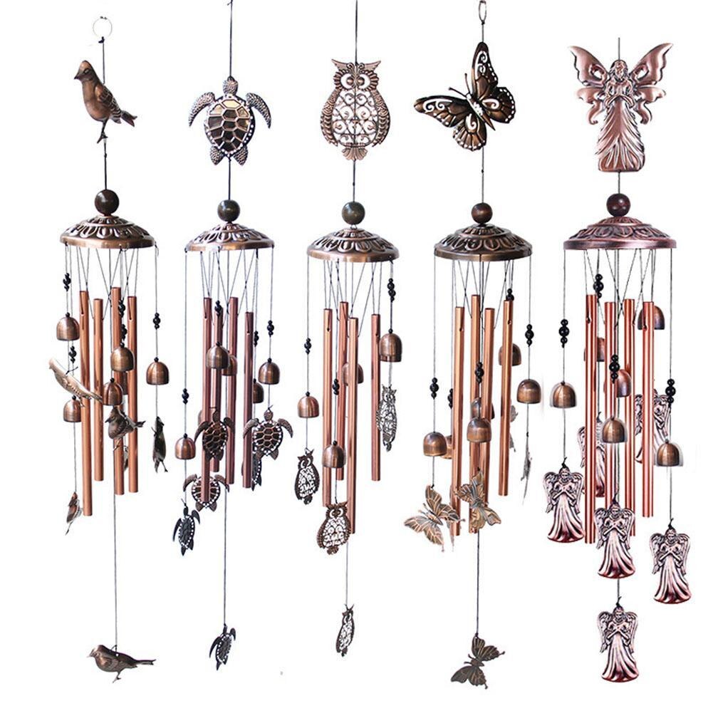 Antyczne rezonansowe metalowe dzwonki wiszące salon dekoracja łóżka prezent odkryty dziedziniec ogród deco wiatr kuranty