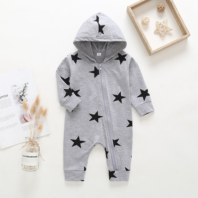 Carter Toddler newborn Baby Boy and Girl Hooded Zipper Jumpsuit Little Star Jumpsuit Baby Boy Clothes