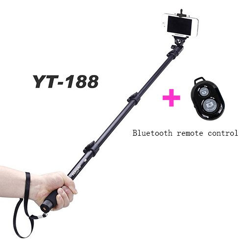 Originele Yunteng 188 Alle Digitale SLR DSLR Camera Smartphone Mobiele Telefoons Draagbare Uitschuifbare Handheld Telescopische Monopod: Remote control
