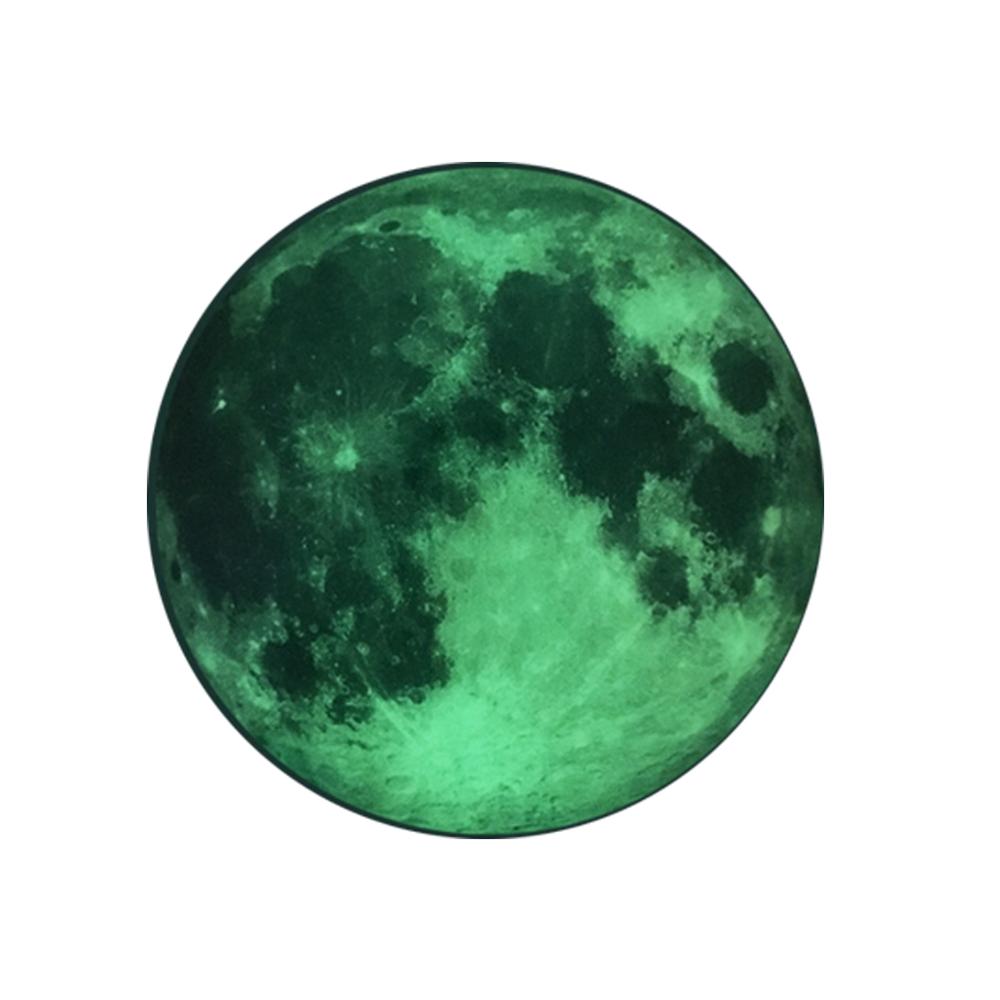 30cm Luminous Moon 3D Wall Sticker for kid room living room bedroom decoration home decal Glow in the dark Wall Sticker: 30CM 01
