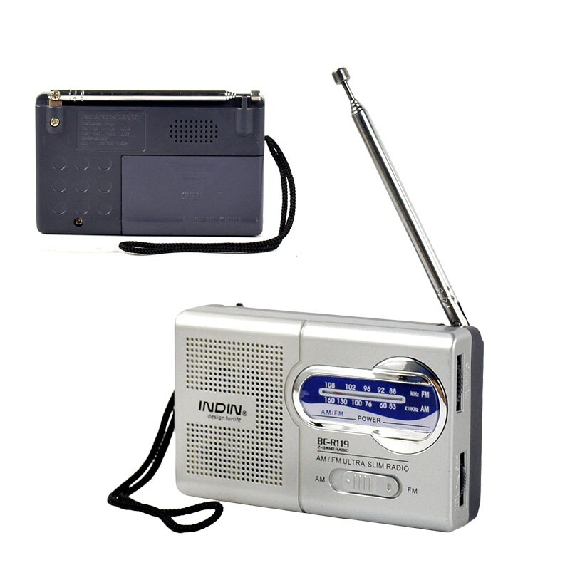 Am/Fm Oude Mode Radio Multifunctionele Mini Pocket Am/Fm BC-R119 Radio Speaker Ontvanger Telescopische Antenne