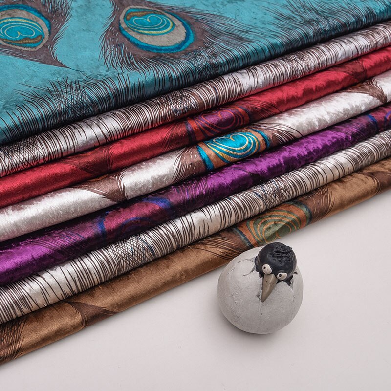 Hoogwaardige ijs fluwelen stof Europese stijl gedrukt sofa doek stof dikke fluwelen doek handgemaakte diy stof