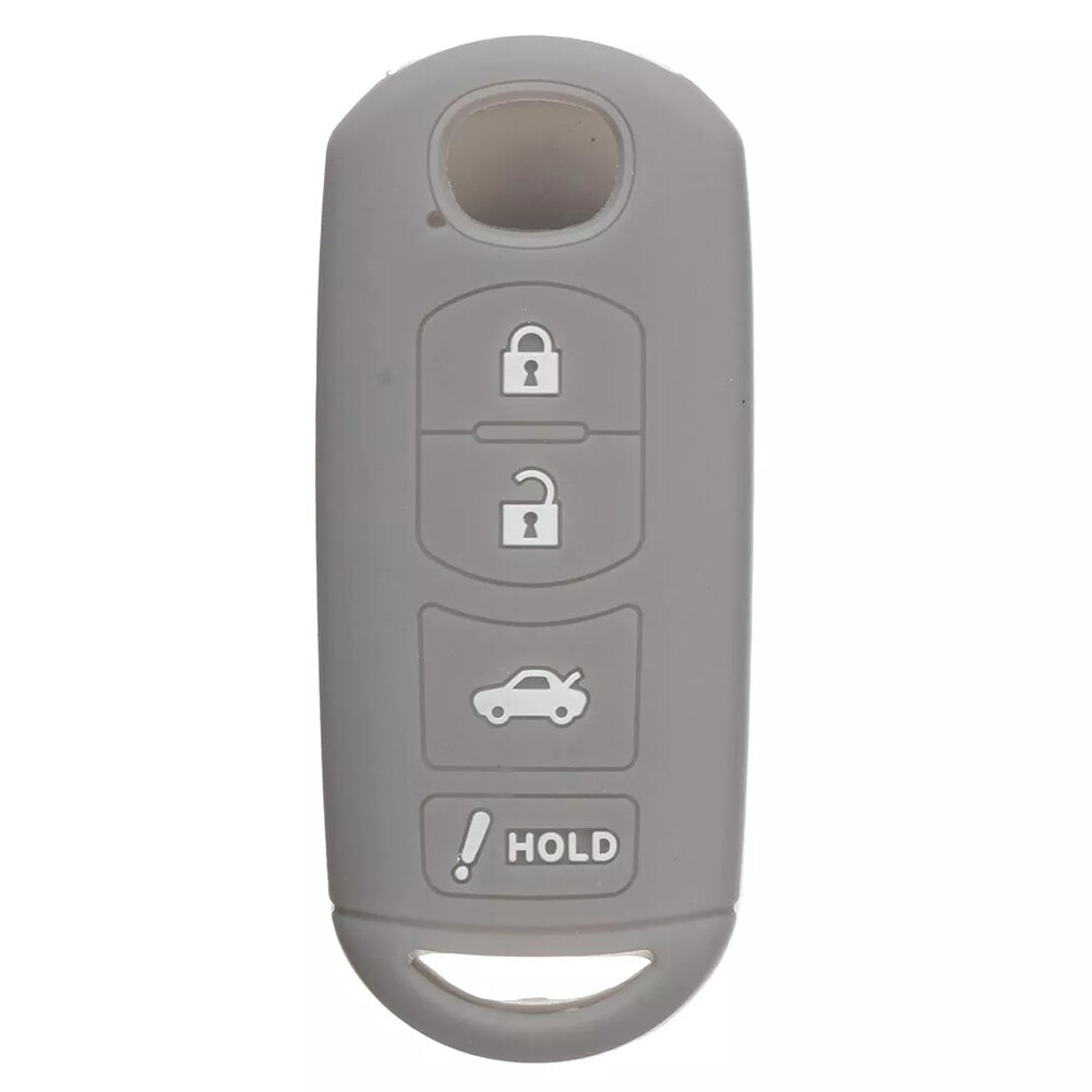 Auto Styling 4 Knop Afstandsbediening Sleutel Cover Siliconen Case Shell Voor Mazda 3 6 MX5 CX-5 CX-7 CX-9: Grey