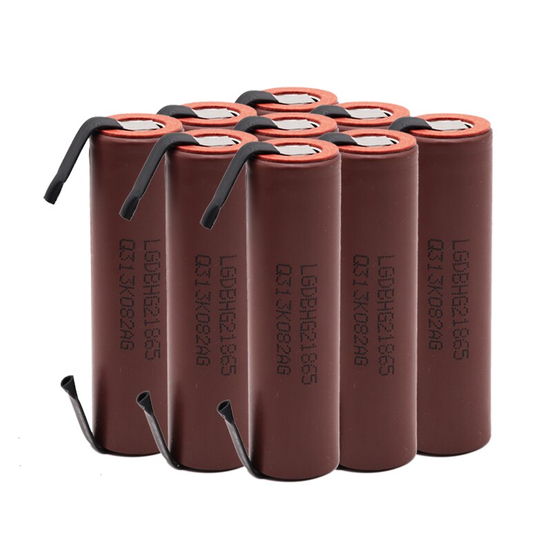 100%  originale forlg  hg2 3000 mah 3.6v 18650 batteri med strimler loddet batteri til skruetrækkere 30a højstrøm+diy nikkel