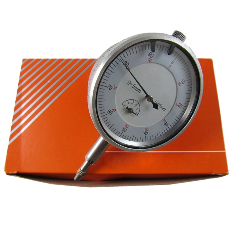 0-5mm/0.01mm Dial Indicator Gauge Meter with Lug Back Precise Micrometer Tool null