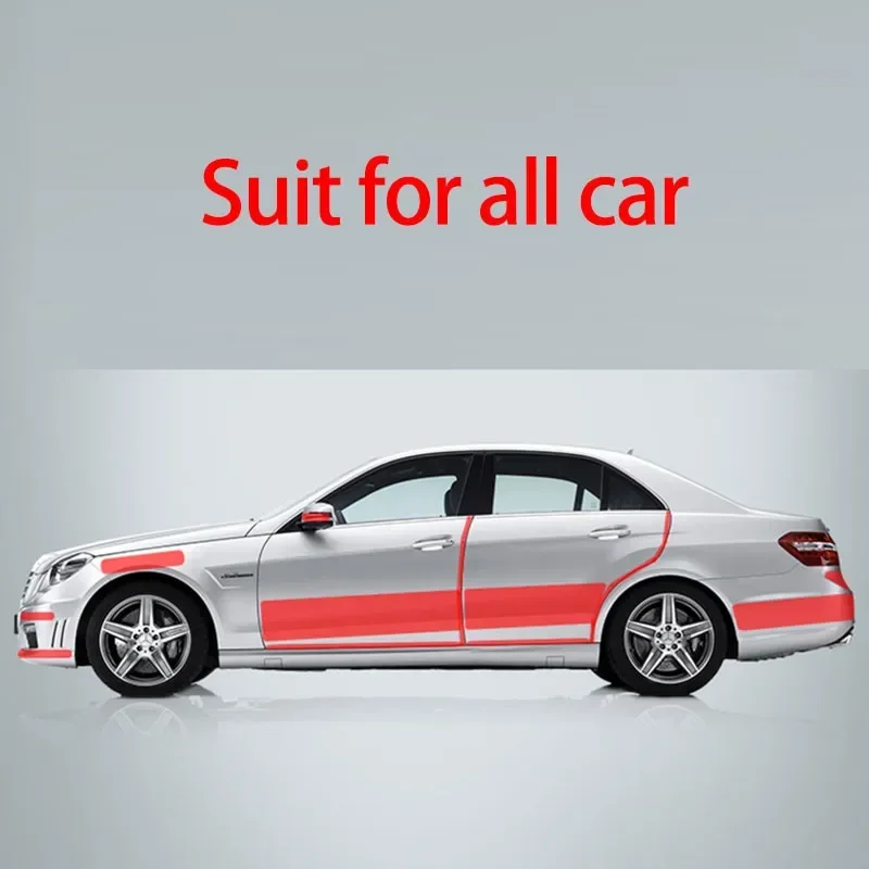 Transparent Carbon Fiber Car Threshold Portector Moulding Strip Trim Bumper Strip Door Sill Film Anti Scratch Guards Car Sticker