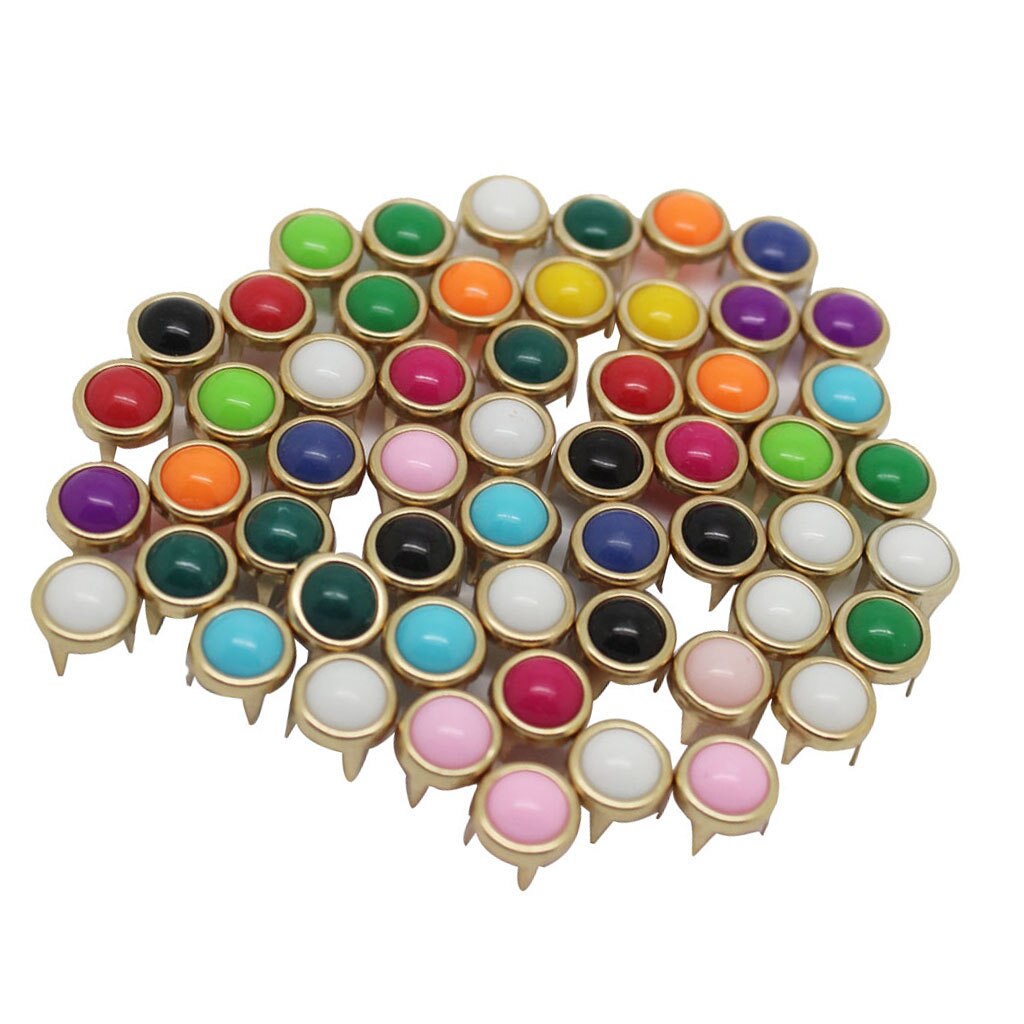 50Pcs 8Mm Parel Studs Klauwen Klinknagels Diy Ambachtelijke Benodigdheden Voor Kleding Tassen Decoratie