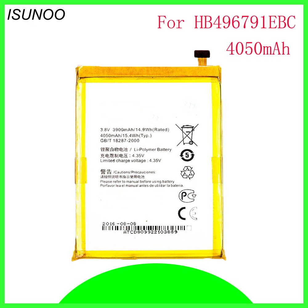 ISUNOO 4050 mAh HB496791EBC Vervanging Batterij voor Huawei Ascend Mate MT1-U06 Mobiele Telefoon Batterie batterij