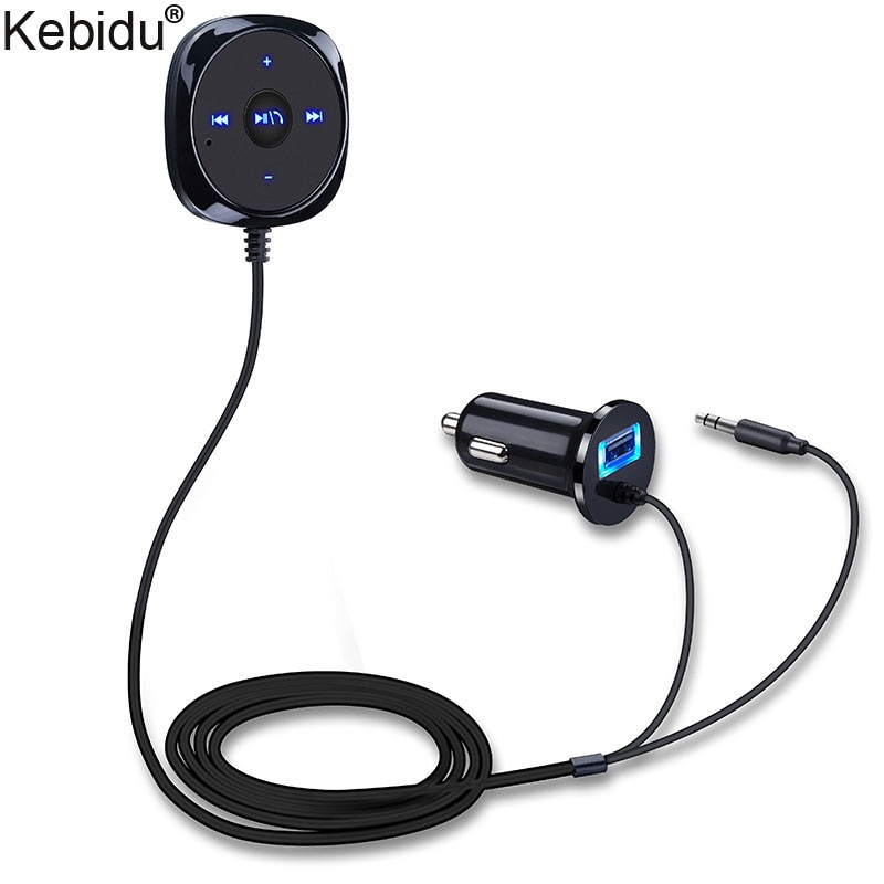 Draadloze Bluetooth Muziek Ontvanger 3.5Mm Aux Car Kit Adapter Handsfree Bluetooth Car Kit Met Usb-oplader Voor Ipad Smartphone