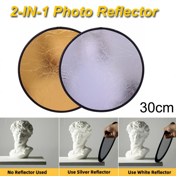 2- -in --1- 30cm , mini-reflektor für heim- und außenfotografie, handliches aufhelllicht