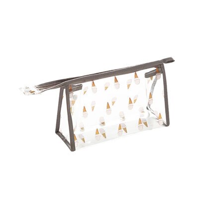 Durable Wasserdicht PVC frauen Reise Kosmetik Tasche Verdickt Transparent Multi Zweck Zipper Make-Up Tasche: Ice Cream Triangle