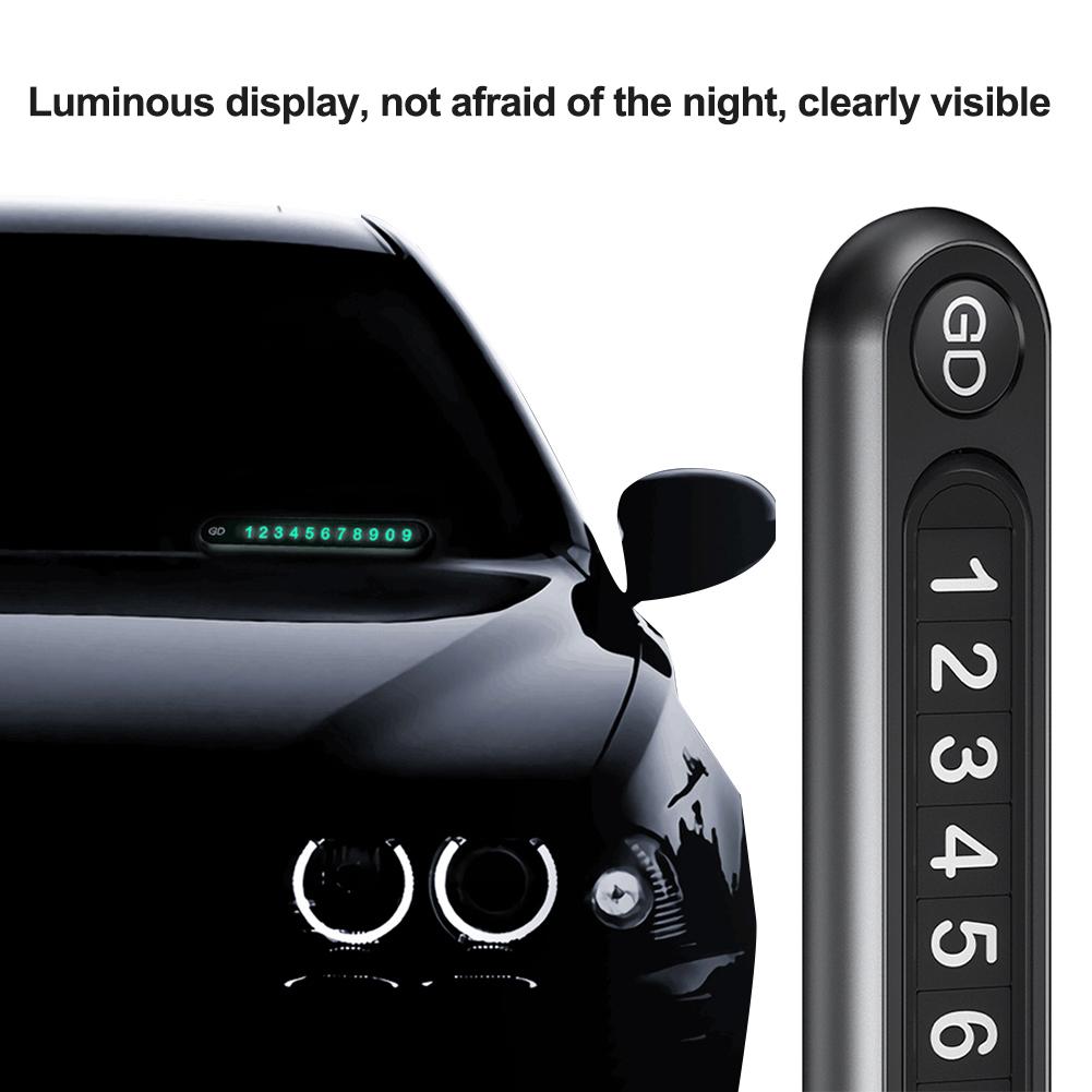 Temporary Stop Sign Hideable Number Car Remove Sign 3D Three-dimensional Metal Stop Sign Press Car Parking Card
