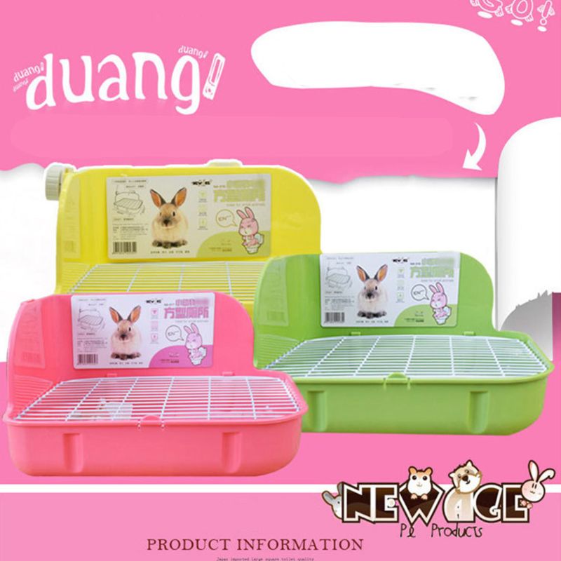 Pet Small Toilet Clean Cage Square Bed Pan Potty Trainer Keep Hygiene Bedding Corner Litter Box for Animals Rabbit