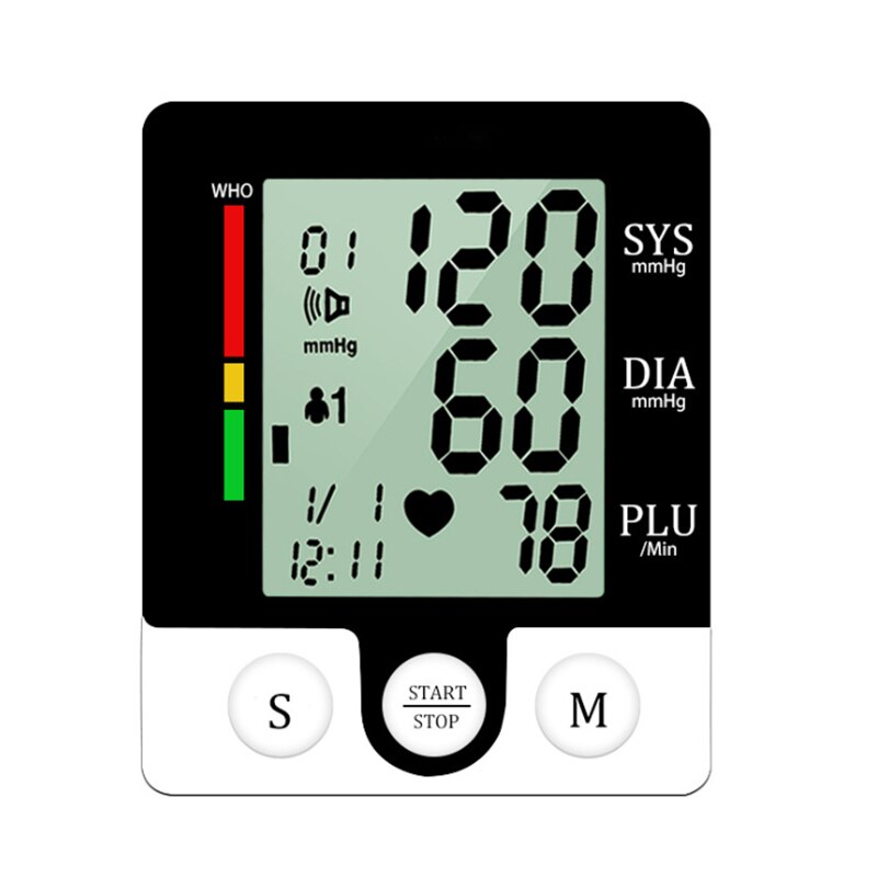 Automatische Tonometer Pols Bloeddrukmeter Medische Apparatuur Thuis Digitale Lcd Pols Bloeddrukmeter Monitor