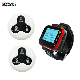 Ycall 433.92 mhz sem fio chamada sistema de serviço garçom buzzer sistema bell para o restaurante equipamentos: with black button