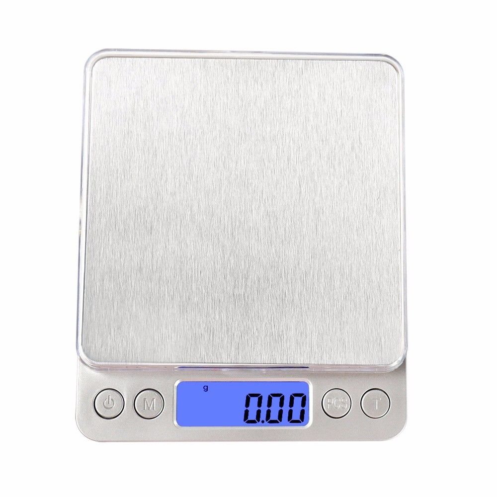 Báscula de bolsillo Digital de alta precisión báscula de joyas de cocina báscula de bolsillo Función de pantalla LCD y Uds. Feature500g/0,01g: Default Title