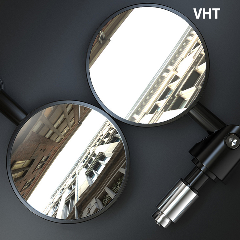 2 pçs 1 par de espelho retrovisor da motocicleta lidar com barra final acessórios moto 16mm universal moto guiador redondo 7/8 "alça barra