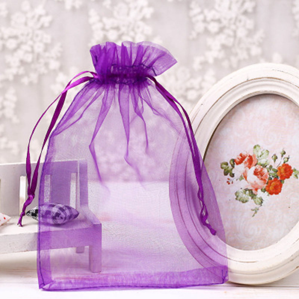 50pcs Drawsting Bags 7x9 CM Storage Organza Jewelry Packaging Bags Party Decoration Drawable Bags Pouches colorful: 5