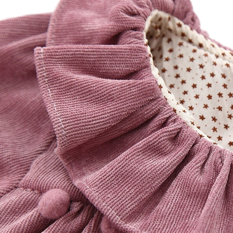 Primavera autunno bambino ragazza vestire abbigliamento per bambini puro cotone a maniche lunghe tinta unita tunica base abito da principessa borsa regalo gratuita