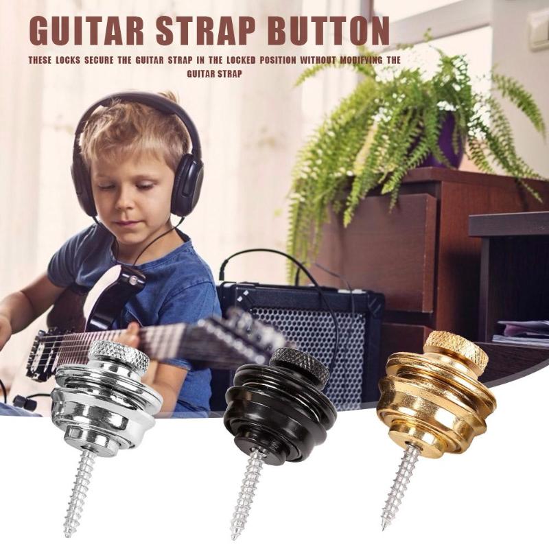 Guitar rem knap dygtig fremstilling musikinstrumenter tilbehør guitar bas rem knap lås spænde stroplock
