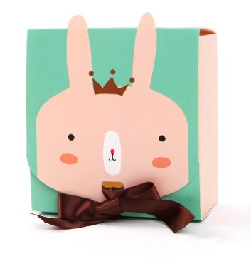 Oeny 4 Stuks Dieren Gunst Geschenkdoos Papieren Zakken Dieren Vos Beer Konijn Thema Verjaardagsfeestje Decoratie Event Supplies candy Box: Rabbit