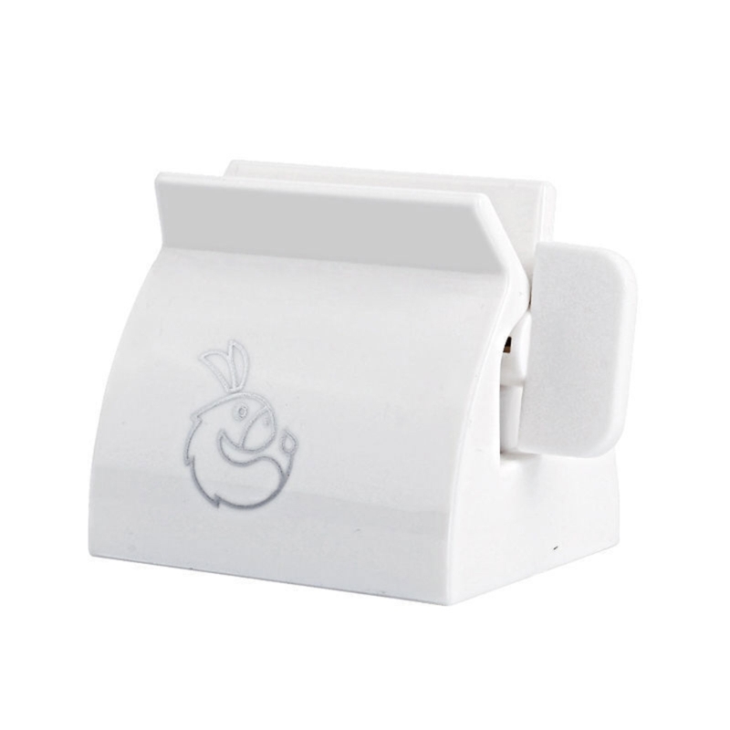 Exprimidor tubo pasta dientes, dispensador portátil Manual, rollo pasta dientes, Clip para apretar,: Blanco
