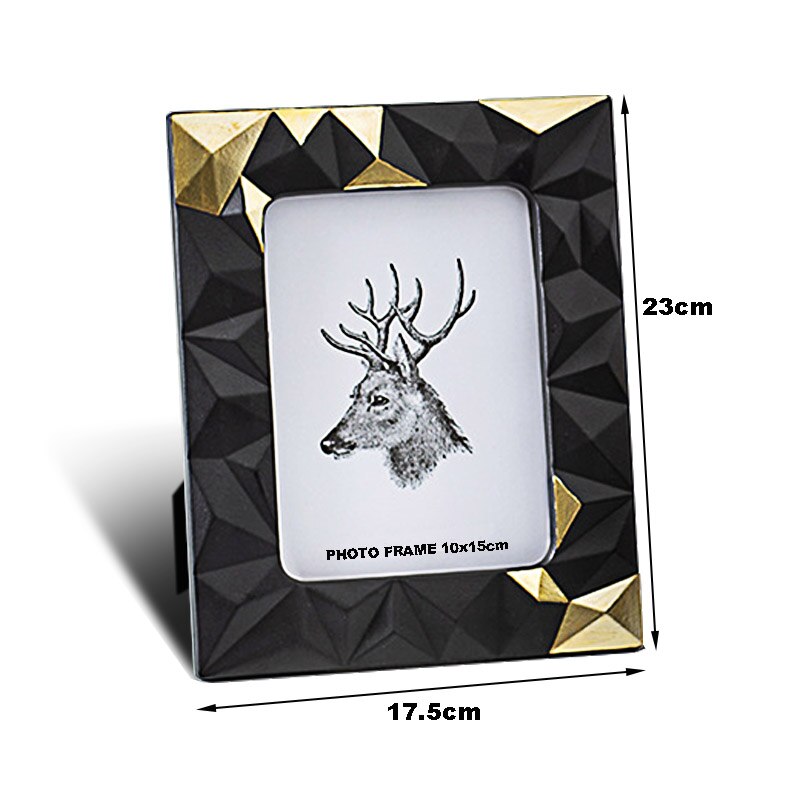 Luxury Light Style Handmade Ceramic Photo Frame 10X15 13X18cm Photo Frame Photo Frames: Black frame 6inch