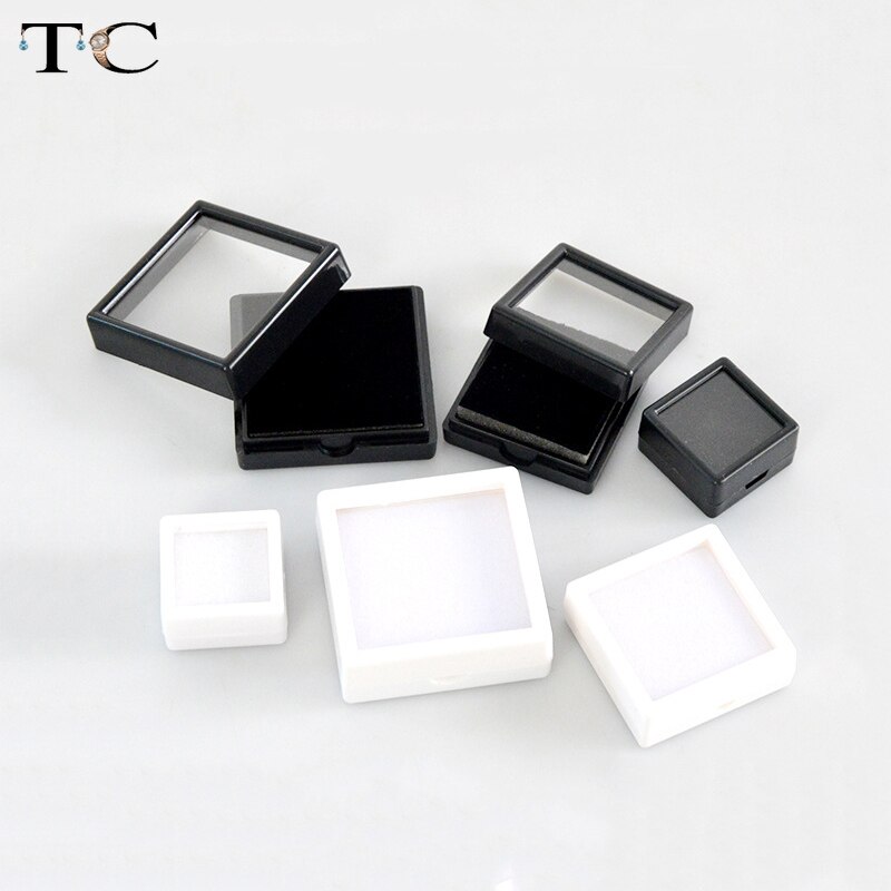 Plastic edelsteendoos vierkante losse diamant verpakkingsdoos edelsteendoos kralen hanger organizer sieradendoos 5 stuks/partij