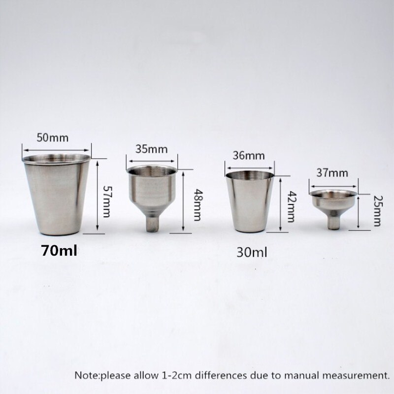5Pcs Mini Stainless Steel Funnel Small Wine Glass For All kinds Of Hip Flasks Pot Wine Filler Outdoor Portable Wine Glass
