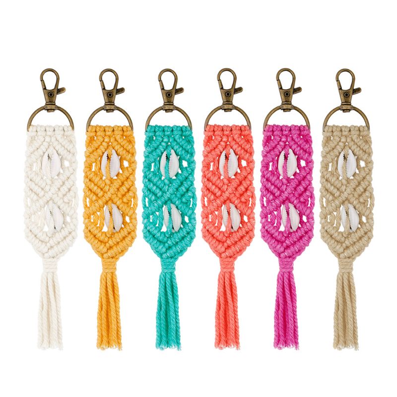 Nøkkelringer boho bag sjarm håndlaget tilbehør til bilnøkkelholder, veske xxfe