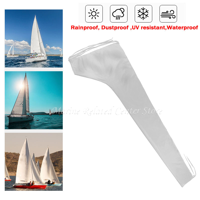 600D Heavy Duty Mainsail Boom Cover, Waterproof Boat Sail Cover, 8-13ft Anti-Wind Cover Sunshade Cover Outdoor Booms Boat Cover